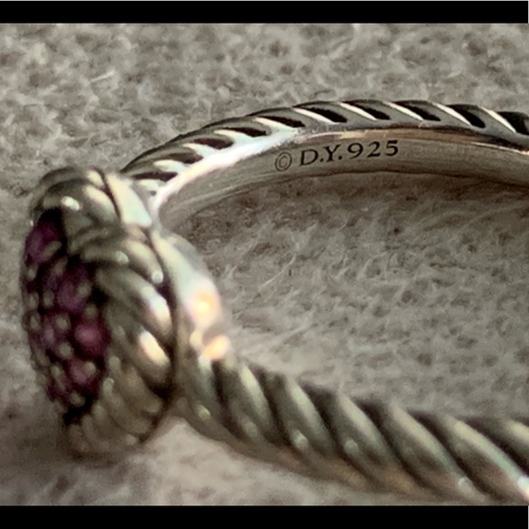David Yurman chΓ’telaine pink sapphire heart ring - Picture 12 of 14